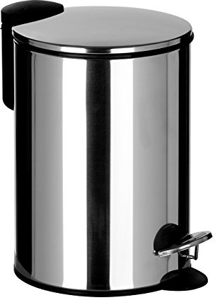 Premier Housewares Kitchen Bin, Bathroom Bin, Pedal Bin, Recycling Bin, Food Waste bin, 3 Ltr Rubbish Bin, Waste Bin