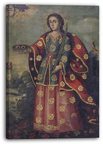 Printed Paintings Leinwand (40x60cm): 18. Jahrhundert - Heilige Lucia