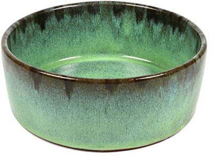 D&D Home, Gamelle Jasper Sand Vert 700 ML - Ø16 cm, Céramique émaillée de qualité, Résistant et Stable, pour Aliments humides, Aliments secs et de l'eau, Lavable au Lave-Vaisselle