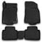 Element Passgenaue Premium 3D Gummimatten Fussmatten passend für Nissan X-Trail, Mk3 III, 2013-2023, 4 TLG, Schwarz