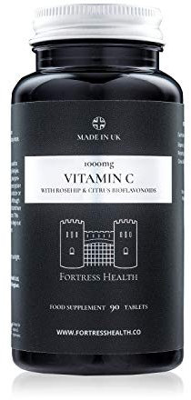 Vitamin C 1000mg with Rosehip and Citrus Bioflavonoids – 90 Tablets – 3 Months Supply - Made in The UK - Premium Quality - by Fortress Health