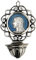 Weihwasserbecken aus Silber 800 mit Jesus, 6 cm