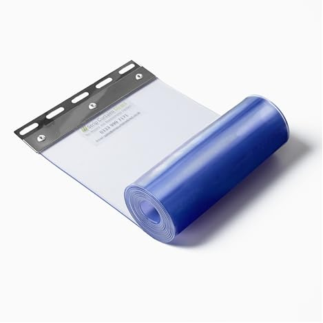 SCD PVC Lamellenvorhang und PVC Streifenvorhang Ersatzlamellen - 2,5m Länge Extrem Kältefest - 200mm x 2mm Phthalatfreies PVC Transparent für Kühlraum Stall, Pferdestall und Lager