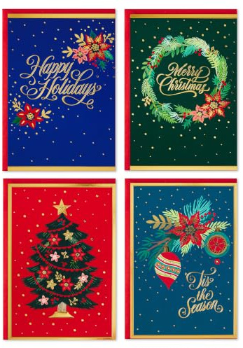Hallmark Weihnachtskarten-Sortiment, festliche Folie (40 Karten und Umschläge)