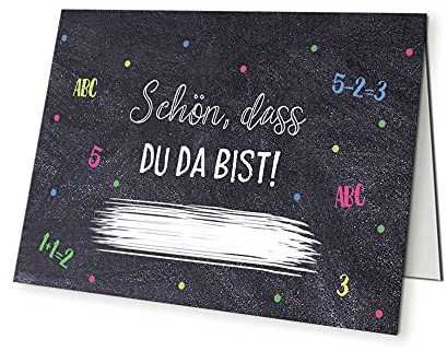 Platzkarten SCHULANFANG 20 Stück Tischkärtchen Einschulung Namenskarten Tischdeko Schulanfang