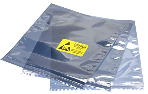 sourcing map Anti Static Bags Shielding Bag 10pcs 12x16inch(30x40cm) Resealable with Labels for Hard Drive HDD SSD
