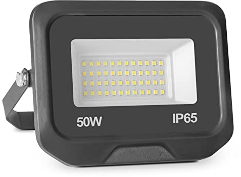 Loyal 50W LED Strahler Außen 6000K Kaltweiß, Superhell 5000LM Außenstrahler, Hochwertiger Aluminium-Druckguss, IP65 Wasserdicht Sicherheitsleuchte für Gärten Garage Hinterhof Flur