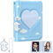 3 Zoll Kpop Photocard Binder, 40 Pockets Photocard Holder Kpop Niedlich Mini Photo Kpop Album, Love Heart Hollow Kpop Binder Photo Card Holder with Lovely Pendant für Fotosammlung