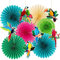 Easy Joy 12 decorazioni hawaiane con pappagallo tropicale per la giungla, decorazione per feste estive, feste in giardino, cocktail, decorazione hawaiana, compleanno giungla (6 scomparti di carta + 6