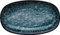 Bonna 6x Sepia Gourmet Platte oval 34x19cm 4cm hoch Blau Weiß Schwarz Porzellan SPAMGRM34OKY Servierplatten Speiseteller Essteller Geschirr