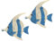 Cyrank 2 Stück Metall Fisch Wanddekoration, Metall Wandfigur Fisch Wanddeko Metall Wandskulpturen Tropische Fische Metall Hängende Wanddekoration Wandbild Wandobjekt Meerestiere Figuren Ornament