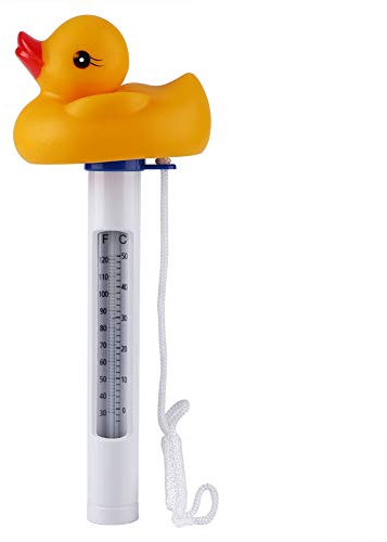 WBTY Schwimmendes Pool-Thermometer, Süßes Entenfisch-Wasserthermometer, Wassertemperatur-Thermometer Schwimmbad, Spa, Aquarium, Aquarium (Ente)