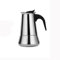 VVHUDA Kaffeemaschinen Haushalt Edelstahl Moka Kaffeekanne Moka Espresso Kaffeemaschine Perkolatoren Herd Küche Büro Werkzeug Wasserkocher (Größe: 200 ml) (100 ml) small Gift