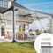 Jianyana Lonas, 420 g/m² PVC Lonas Impermeables Exterior Transparente toldo Transparente Exterior con Lacci di fissaggio, Corde Nere e Corda di ancoraggio（2×5m）