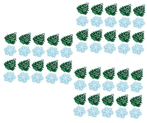 EXCEART Smd 60 Stück Weihnachts-Patch Weihnachtsbaum-Patch Dekoratives Reparaturmotiv Abzeichen Kleidung Applikationen Flicken Applikationen Kleidung Flicken Vlies-Applikationen