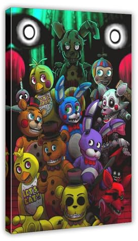 Five Nights at Freddy's Poster 30 Leinwand Poster Schlafzimmer Dekor Sport Landschaft Büro Zimmer Dekor Geschenk Rahmenstil 30 x 45 cm