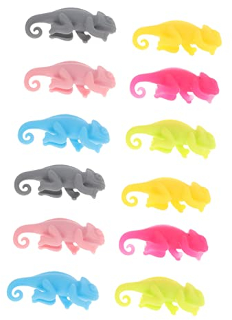 BESTonZON 12pcs Wine Glass Logo Flutes Tag Animal Cup Markers Rubber Cocktail Identifier Silicone Glass Identifier Wine Glass Identifier Silicone Mugs Tag The Sign Charm Silica Gel