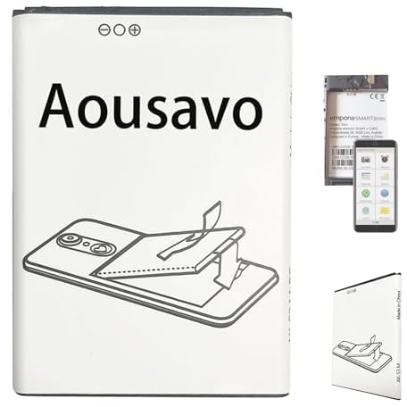 Aousavo AK-S3m (V1.0) (S3m) Emporia SMART 3 Mini,S4 Seniorenhandy ersatz akku AK-S3m Kompatibel mit Emporia SMART 3 Mini (S3m),Supereasy SE,SMART 4,S4 High Capacity -2600mAh