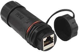 Good Connections Patchkabelkupplung, Outdoor (IP68), Cat. 6A, RJ45, vollgeschirmt, Schwarz, Marke