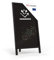 ALLboards Chevalet stop-trottoir étanche noir avec une surface à craie – 78x44 cm – support publicitaire