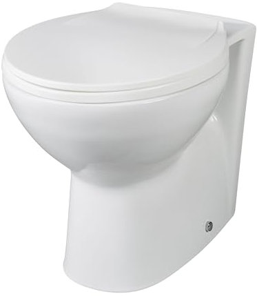 Bagno contemporaneo a parete WC 410 mm x 355 mm, bianco