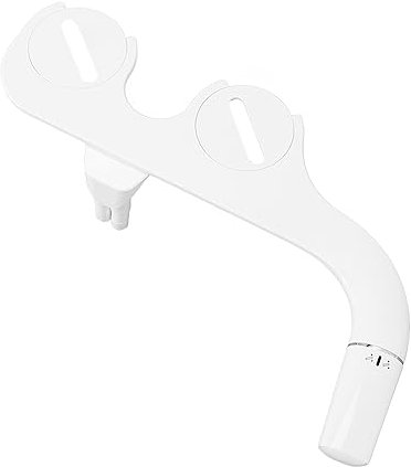 Bidé delgado, pieza en T de cobre 3/8, no eléctrico, accesorio de inodoro con dos boquillas, bidé higiénico para lavandería femenina, color