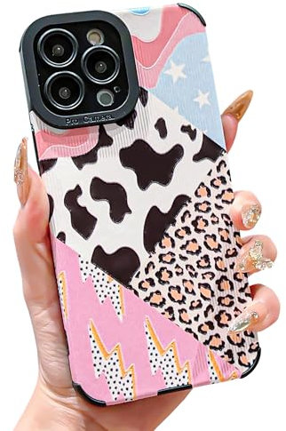 HZYKDWD Compatible with iPhone 13 Pro Max Case,cute splicing art pattern design full camera lens protection slim soft phone case for iPhone 13 Pro Max for women girl