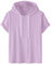 Hoodie Damen Kurzarm Einfarbig Kapuzenpullover Modische Sweatshirt Mit Kapuze Locker Kapuzenpulli Plus Size Hoody Oberteile Bequem Baumwolle Bluse Sommer Klassisch Tops Sportshirt Sommershirts