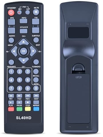 TCNOUMT Fernbedienung SL 40 HD Kompatibel mit Comag M01 SL40HD HD25 EVOLVEO Scorpio DT-3010 Telesystem F-21 Dyon Galaxy Predator Maximum S2000 SENCOR