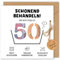 BOFUNX Geldgeschenk 50. Geburtstag - Schonend Behandeln 50 Geburtstag Geschenkkarte Lustige Geburtstagskarte mit Umschlag für Männer Frauen Familie und Freunden