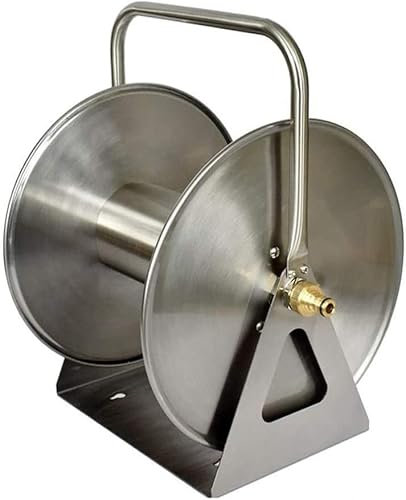 Avvolgitubo da Giardino Tubo Acqua Avvolgitubo A Parete, Avvolgitubo In Acciaio Inox, Portatile Con Maniglia, Porta Tubi For Esterni, Durevole, Salvaspazio, Adatto For Irrigazione Da Giardino