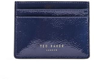 Ted Baker Damen ROSEYA-Crinkle Leather Card Holder Reisezubehör-Bi-Fold-Brieftasche, DK-Blue