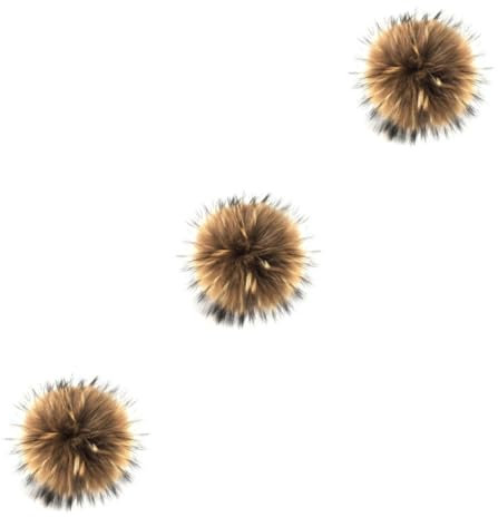 SEWACC 3stücke Flauschiger Raccoon Schlüsselanhänger Aus Echtem Leder Handtaschen- Dekoration Für Frauen Naturfarbe