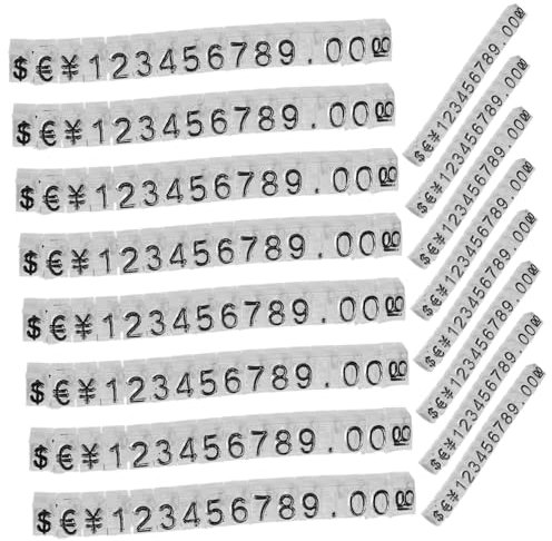 GRADENEVE Kleine Preisschildchen 100 Stück Etikettenständer Thekenständer Etikettenetiketten Mit Sockel Display Schilder Qr Code Etiketten Zahlenwürfel Etikettenwürfel Etikettenblöcke Blocketiketten