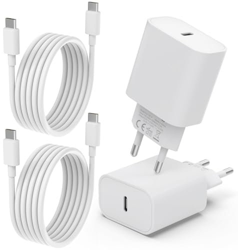 Apple MFi Zertifiziert USB C Ladegerät und iPhone ladekabel für iPhone 16/15 Pro Max 15/16 Plus iPad air pro Schnellladegerät usbc Stecker Schnellladekabel USB c Power Adapter (Weiß, 2pack)