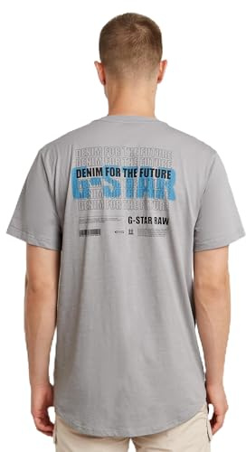 G-STAR Men's Lash Back Size R T T-Shirt, Grey Alloy D26043-c372-g276, XL