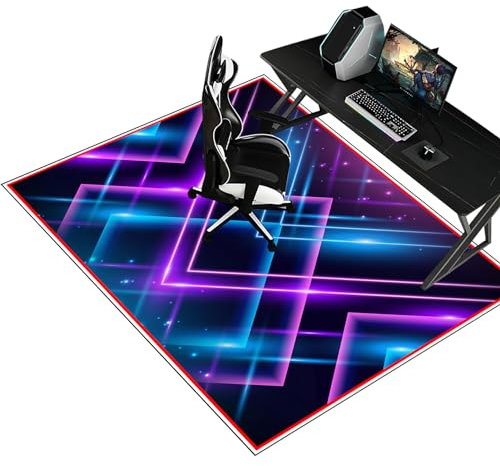 Gaming Protector de Suelo - Alfombra Silla Oficina - Alfombrilla para Silla para Suelos Duros - 200 x 300 cm Protector Suelo Silla Ruedas - Gaming Oficina Escritorio Gamer - Alfombra Silla Escritorio
