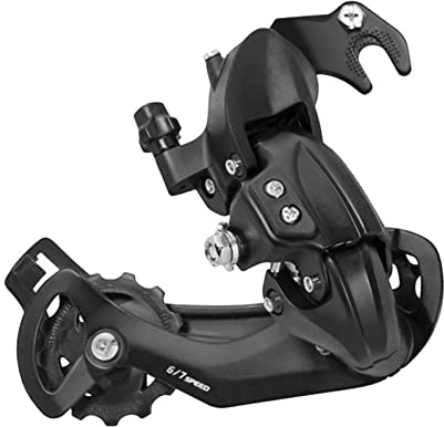 Aymzbd Schaltwerk Hinten (fest) / Mountainbike Schaltwerke mit Langem Käfig (6/7/8 Zoll) Als Ersatz für Fahrradreparaturen, Kleiderbügel Haken Typ