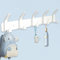 QMAHA Ganci Appendiabiti da Parete Moderno, Attaccapanni da Muro Appendiabiti in Metallo Ganci Attaccapanni da Muro Appendiabiti per Cameretta, Ingresso, Cucina, Bagno, 5-Ganci (Bianco)
