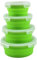 Iewroyt Collapsible Silicone Bowl Camping Bowl with Lid 1200ML Picnic Lunch Boxes for Travel Hiking Green