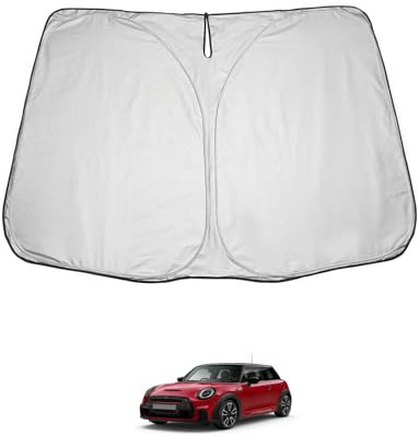 LUWU Compatible con Mini Cooper F55/F56 2015-2023 2024 Plegable Protección Solar para Parabrisas Parasol para Coche con Protección Solar y Aislamiento Térmico Protección UV Cooper Accesorios