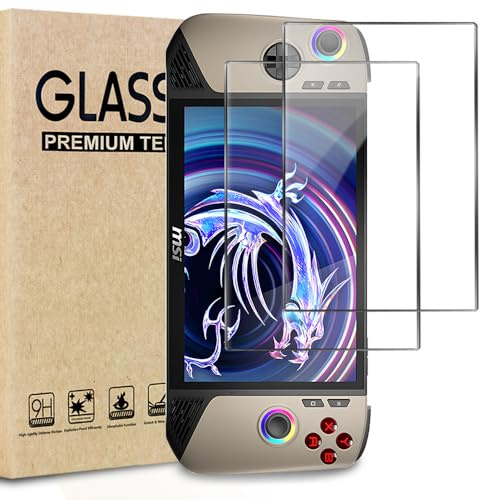 TQLGY 2 Pack Tempered Glass Screen Protector for MSI Claw 8 AI+ A2VM/MSI Claw 8 EX AI+ CG3EM 8-Inch, Ultra HD, Anti-Scratch, Anti-Fingerprint, Bubble-Free