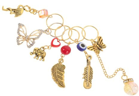 FOMIYES 6stücke Teiliger Haarschmuck Für Zöpfe Und Dreadlocks Crystal Loc Haarschmuck Mit Komplizierten Schmetterlings Und Blattmotiven Haarspiralen Ringe Haarmanschette Aus