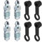 4 Set Bolt Bleed Screw M10x1mm with Bleed Nipple Caps, Disc Brake Caliper for Motorcycles Cars Brake Pumps