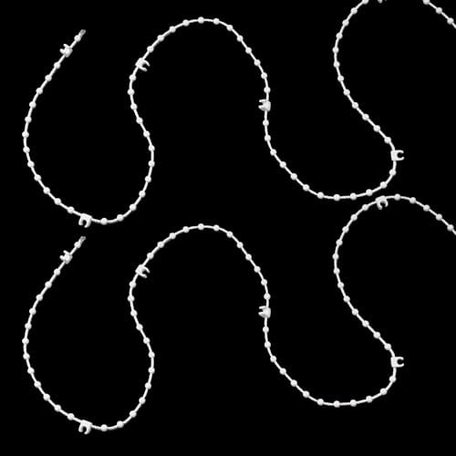 YXIING Vertical Blinds Repair Parts, 20 Meter Vertical Blind Chain Weights and Chains Parts for 3.5 Inch/ 89mm Blind Bottom Chain Slats, White