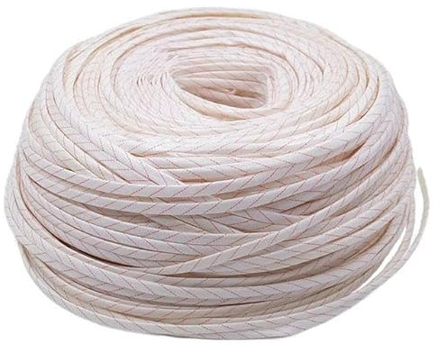 Gaine Isolante en Fibre de Verre, Gaine tressée en Verre Jaune, Gaine de Protection pour câble, 2 m/10 m, Blanc, diamètre 2 mm, 5 m