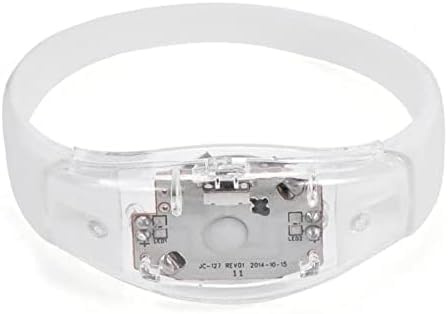 BigKing Leuchtende Armbänder für Konzert, Leucht Armbänder Flash LED Light | Weiß Silikon Armband Leucht Armbänder Flash LED Light, für Joggen, Laufen, Hundewandern, Outdoor Sports