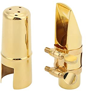 RiToEasysports Saxophon-Mundstück-Set aus Metall für Althorn-Altsaxophon, Langlebiger und Melodiöser Klang, Zubehör für Musikinstrumente (Nr. 6)