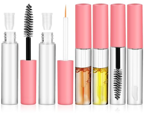 6 Stück Leere Wimperntusche Fläschchen mit Applikator für Reisen