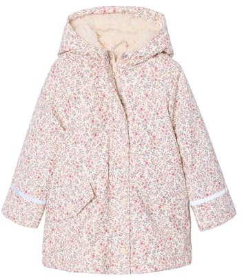 Vertbaudet Warme Regenjacke mit Kapuze & Teddyfleece-Futter Mädchen